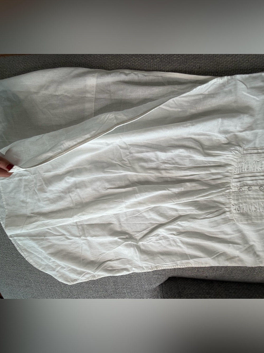 FREE PEOPLE Fayre Midi Tunic Dress Ivory Cottagecore Boho NWT Size M - Picture 13 of 16